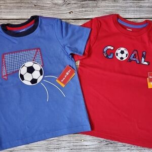 Embroidered Soccer T-Shirts Ready, Set, Goal Collection